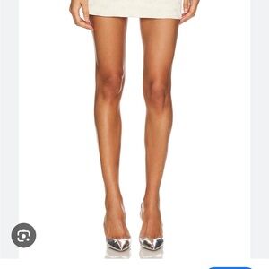 Elegant Cream Textured Skirt